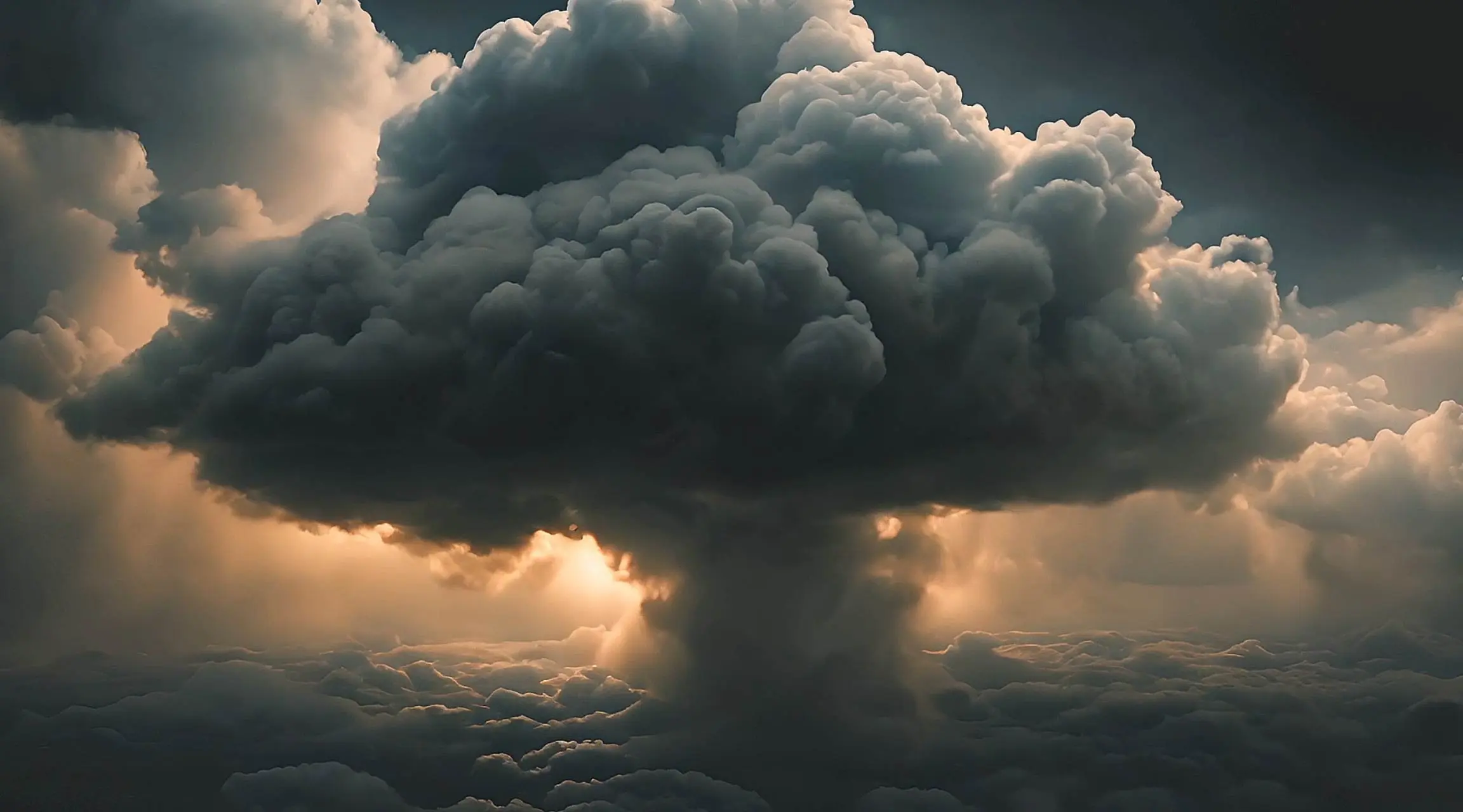 Majestic Thunderstorm Clouds Weather Background Video